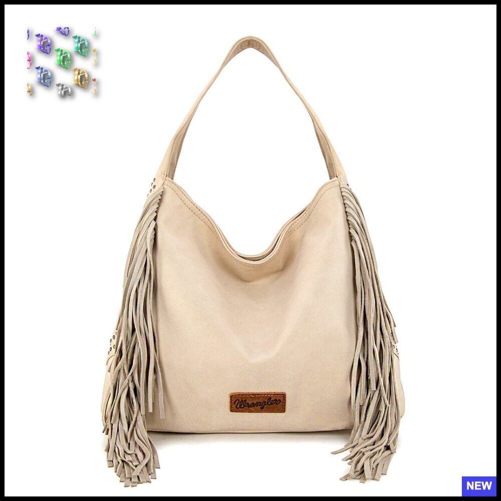 Suede Hobo Bag Western Fringe Tassel Shoulder Purse Boho Chic Leather